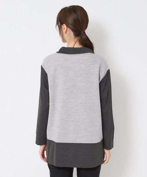 CORDIER / コルディア チュニック | 【M~4Lサイズ/洗える】キルトジャカードジャージチュニック | 詳細3