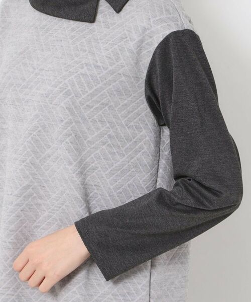 CORDIER / コルディア チュニック | 【M~4Lサイズ/洗える】キルトジャカードジャージチュニック | 詳細5