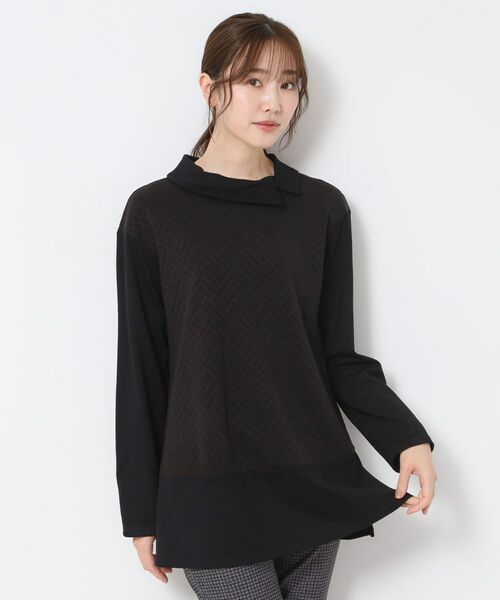 CORDIER / コルディア チュニック | 【M~4Lサイズ/洗える】キルトジャカードジャージチュニック | 詳細7