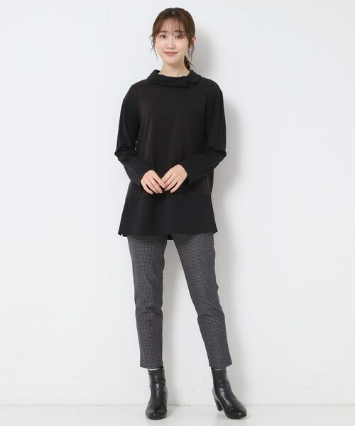 CORDIER / コルディア チュニック | 【M~4Lサイズ/洗える】キルトジャカードジャージチュニック | 詳細8