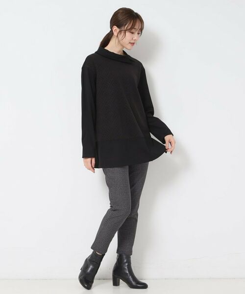 CORDIER / コルディア チュニック | 【M~4Lサイズ/洗える】キルトジャカードジャージチュニック | 詳細9