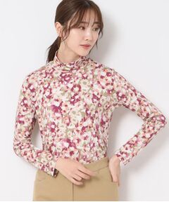 CORDIER / コルディア カットソー | 【M～4Lサイズ】ソニアフラワープリントハイネックジャージ