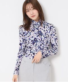 CORDIER / コルディア カットソー | 【M～4Lサイズ】ソニアフラワープリントハイネックジャージ