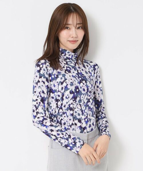 CORDIER / コルディア カットソー | 【M～4Lサイズ】ソニアフラワープリントハイネックジャージ | 詳細11