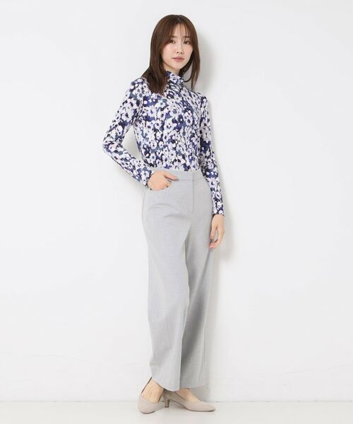 CORDIER / コルディア カットソー | 【M～4Lサイズ】ソニアフラワープリントハイネックジャージ | 詳細12