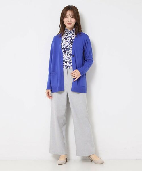 CORDIER / コルディア カットソー | 【M～4Lサイズ】ソニアフラワープリントハイネックジャージ | 詳細13