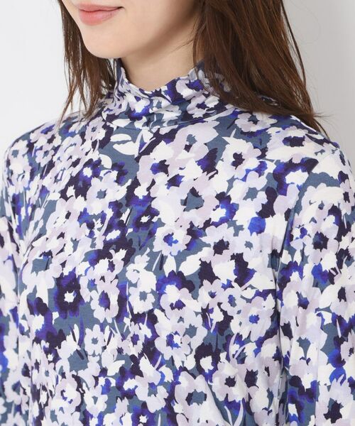 CORDIER / コルディア カットソー | 【M～4Lサイズ】ソニアフラワープリントハイネックジャージ | 詳細4