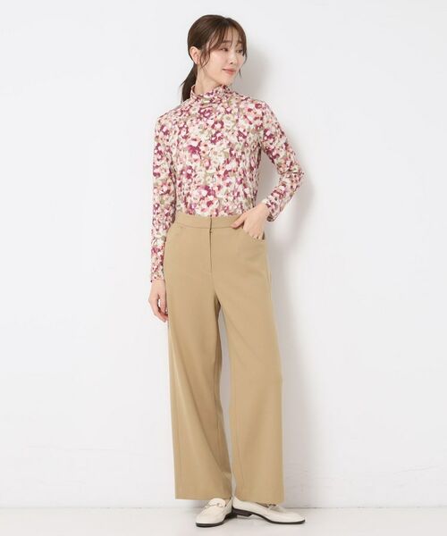 CORDIER / コルディア カットソー | 【M～4Lサイズ】ソニアフラワープリントハイネックジャージ | 詳細8