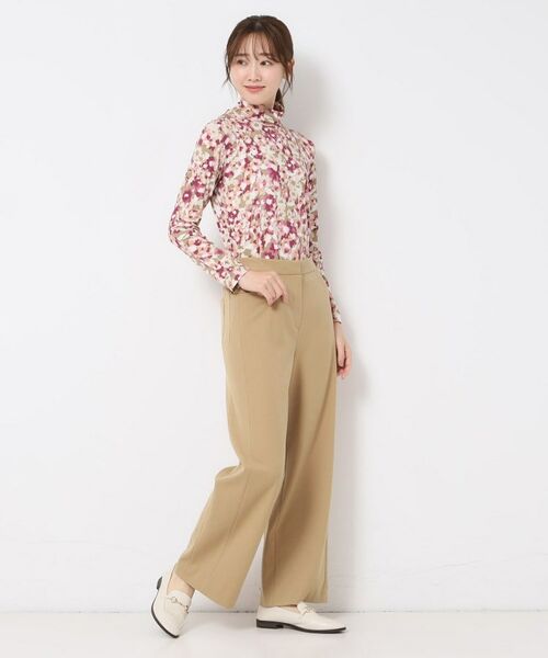 CORDIER / コルディア カットソー | 【M～4Lサイズ】ソニアフラワープリントハイネックジャージ | 詳細9