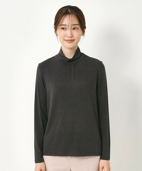 CORDIER / コルディア カットソー | 【レイヤードスタイルはお任せ】ギャザーディティールハイネックプルオーバー | 詳細1