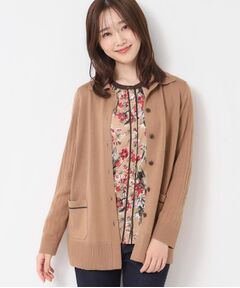 CORDIER / コルディア カーディガン・ボレロ | 【M～3Lサイズ／アンサンブル】スーパーマイフィル48 襟付ミドル丈カーディガン