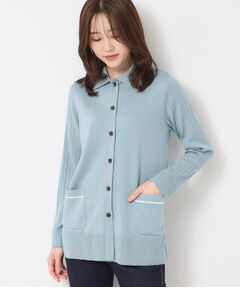 CORDIER / コルディア カーディガン・ボレロ | 【M～3Lサイズ／アンサンブル】スーパーマイフィル48 襟付ミドル丈カーディガン