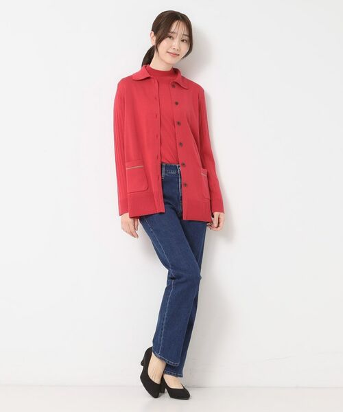 CORDIER / コルディア カーディガン・ボレロ | 【M～3Lサイズ／アンサンブル】スーパーマイフィル48 襟付ミドル丈カーディガン | 詳細13