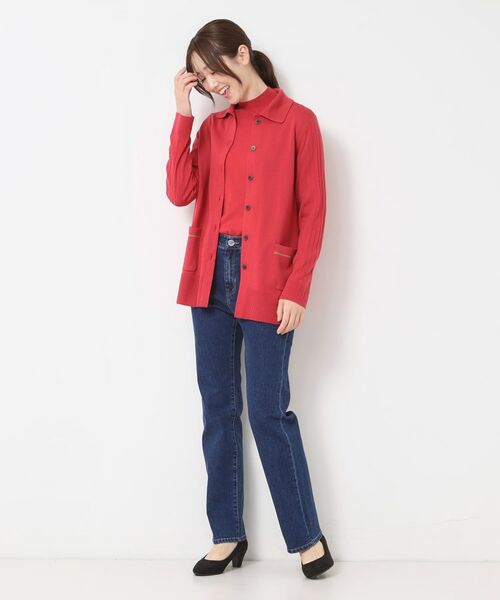 CORDIER / コルディア カーディガン・ボレロ | 【M～3Lサイズ／アンサンブル】スーパーマイフィル48 襟付ミドル丈カーディガン | 詳細14