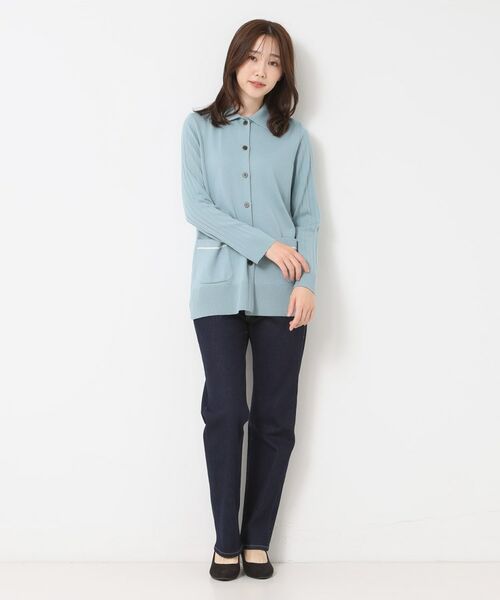 CORDIER / コルディア カーディガン・ボレロ | 【M～3Lサイズ／アンサンブル】スーパーマイフィル48 襟付ミドル丈カーディガン | 詳細17