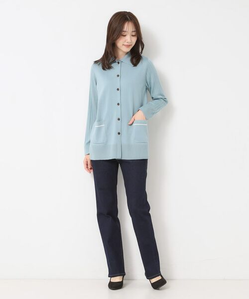 CORDIER / コルディア カーディガン・ボレロ | 【M～3Lサイズ／アンサンブル】スーパーマイフィル48 襟付ミドル丈カーディガン | 詳細18