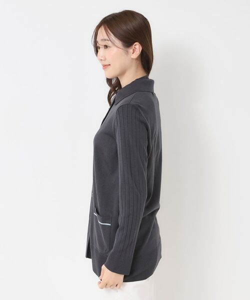CORDIER / コルディア カーディガン・ボレロ | 【M～3Lサイズ／アンサンブル】スーパーマイフィル48 襟付ミドル丈カーディガン | 詳細2