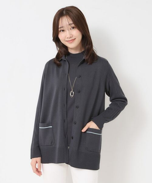 CORDIER / コルディア カーディガン・ボレロ | 【M～3Lサイズ／アンサンブル】スーパーマイフィル48 襟付ミドル丈カーディガン | 詳細20
