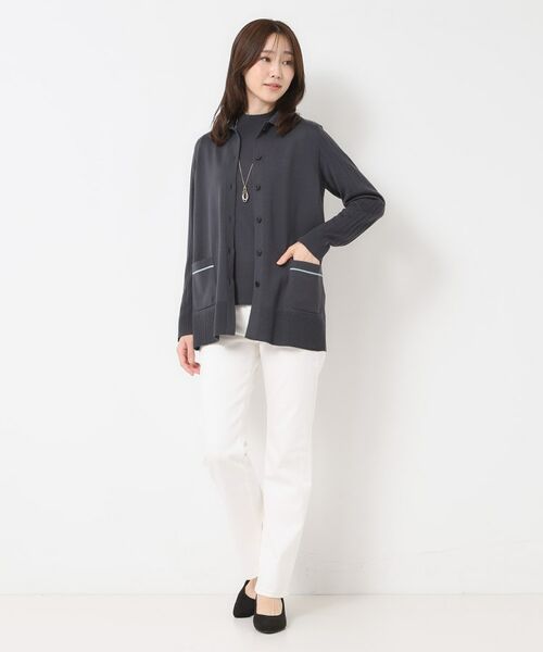 CORDIER / コルディア カーディガン・ボレロ | 【M～3Lサイズ／アンサンブル】スーパーマイフィル48 襟付ミドル丈カーディガン | 詳細21