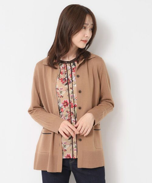 CORDIER / コルディア カーディガン・ボレロ | 【M～3Lサイズ／アンサンブル】スーパーマイフィル48 襟付ミドル丈カーディガン | 詳細8