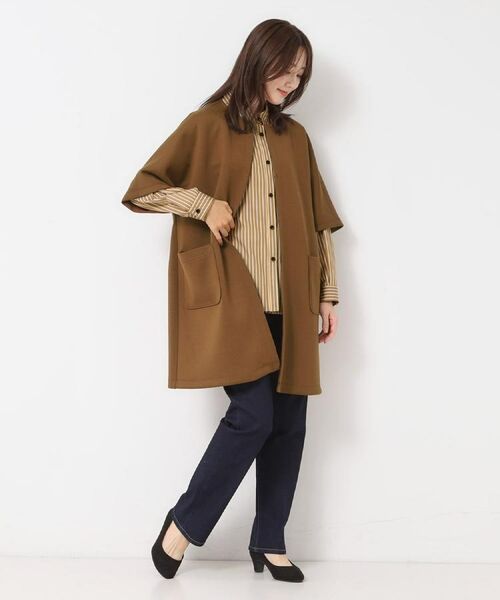 CORDIER / コルディア カーディガン・ボレロ | 【M～3Lサイズ】エアーダンボールジャージマント風コーディガン | 詳細11