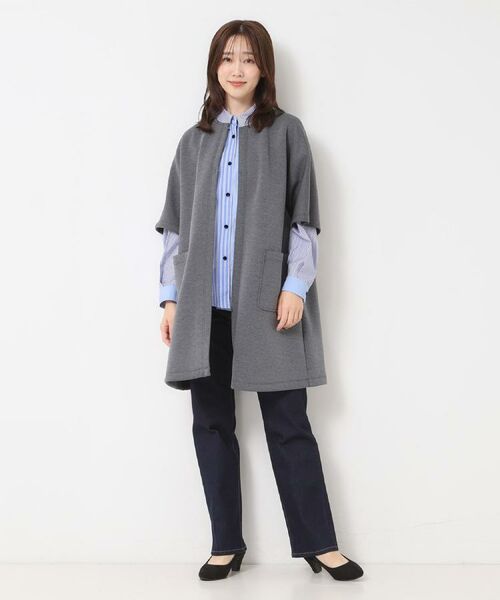 CORDIER / コルディア カーディガン・ボレロ | 【M～3Lサイズ】エアーダンボールジャージマント風コーディガン | 詳細16