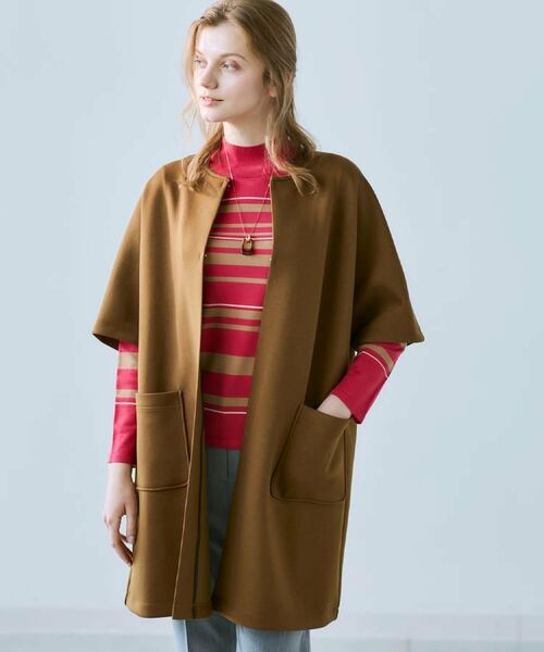 CORDIER / コルディア カーディガン・ボレロ | 【M～3Lサイズ】エアーダンボールジャージマント風コーディガン | 詳細21