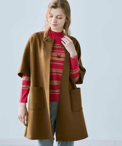 CORDIER / コルディア カーディガン・ボレロ | 【M～3Lサイズ】エアーダンボールジャージマント風コーディガン | 詳細22