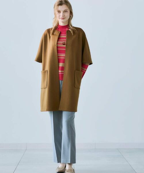 CORDIER / コルディア カーディガン・ボレロ | 【M～3Lサイズ】エアーダンボールジャージマント風コーディガン | 詳細23