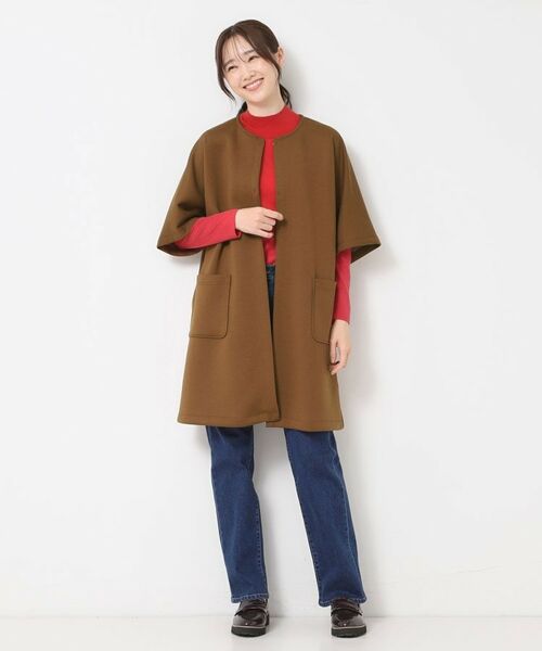 CORDIER / コルディア カーディガン・ボレロ | 【M～3Lサイズ】エアーダンボールジャージマント風コーディガン | 詳細9