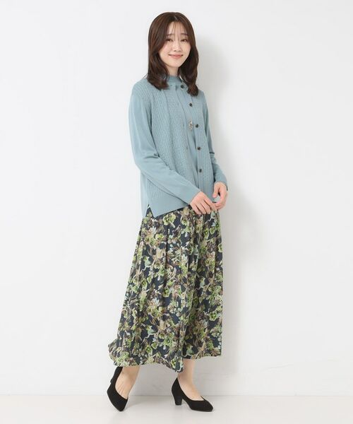 CORDIER / コルディア カーディガン・ボレロ | 【M～3Lサイズ／アンサンブル】スーパーマイフィル60 編柄丸首カーディガン | 詳細22