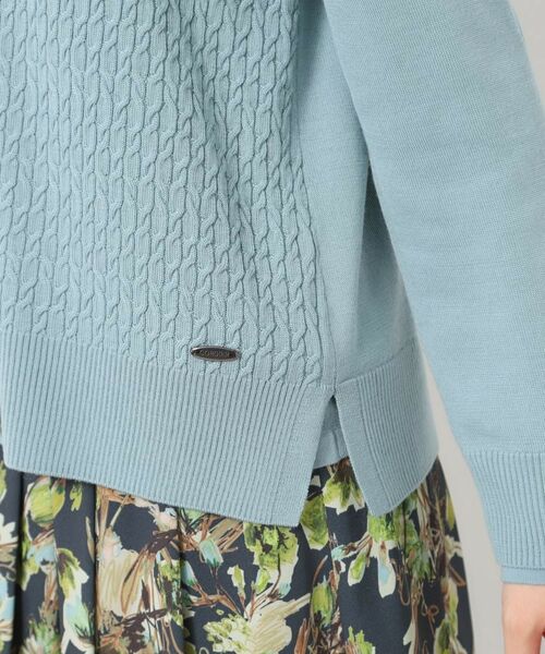 CORDIER / コルディア カーディガン・ボレロ | 【M～3Lサイズ／アンサンブル】スーパーマイフィル60 編柄丸首カーディガン | 詳細6