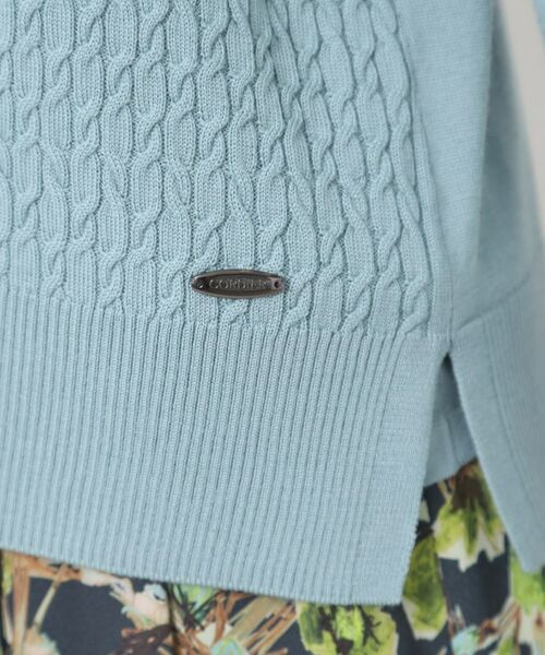 CORDIER / コルディア カーディガン・ボレロ | 【M～3Lサイズ／アンサンブル】スーパーマイフィル60 編柄丸首カーディガン | 詳細7