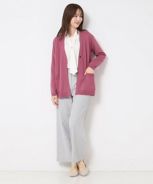 CORDIER / コルディア カーディガン・ボレロ | 【M～4Lサイズ／アンサンブル】スーパーマイフィル2 Vネックカーディガン | 詳細10