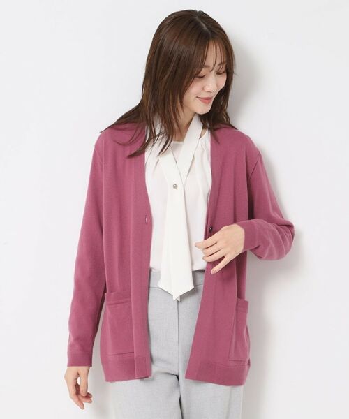 CORDIER / コルディア カーディガン・ボレロ | 【M～4Lサイズ／アンサンブル】スーパーマイフィル2 Vネックカーディガン | 詳細9