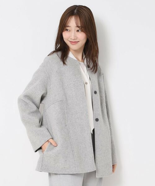 CORDIER / コルディア その他アウター | 【M~4Lサイズ/リバーシブル】ジーロンラムリバーコート | 詳細16