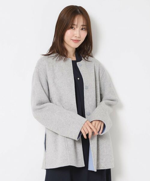 CORDIER / コルディア その他アウター | 【M~4Lサイズ/リバーシブル】ジーロンラムリバーコート | 詳細26