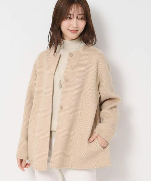 CORDIER / コルディア その他アウター | 【M~4Lサイズ/リバーシブル】ジーロンラムリバーコート(ベージュ(252))