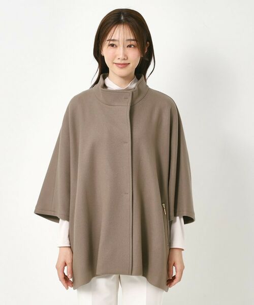 CORDIER / コルディア その他アウター | 【M～3Lサイズ】ソニアウールジャージポンチョ風ジャケット | 詳細1
