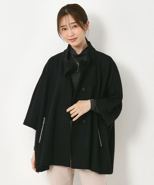 CORDIER / コルディア その他アウター | 【M～3Lサイズ】ソニアウールジャージポンチョ風ジャケット | 詳細13