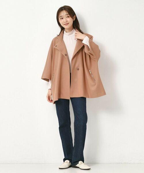 CORDIER / コルディア その他アウター | 【M～3Lサイズ】ソニアウールジャージポンチョ風ジャケット | 詳細19