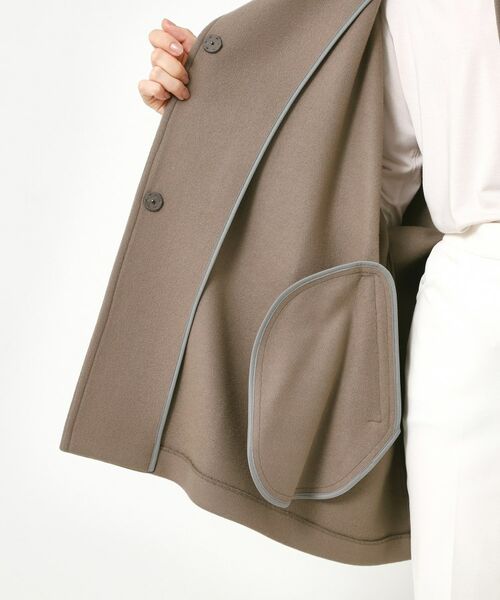 CORDIER / コルディア その他アウター | 【M～3Lサイズ】ソニアウールジャージポンチョ風ジャケット | 詳細8