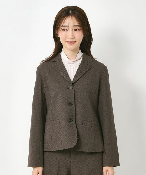 CORDIER / コルディア テーラードジャケット | 【セットアップ／ストレッチ】ツイード調テーラードジャケット | 詳細1