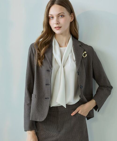 CORDIER / コルディア テーラードジャケット | 【セットアップ／ストレッチ】ツイード調テーラードジャケット | 詳細24