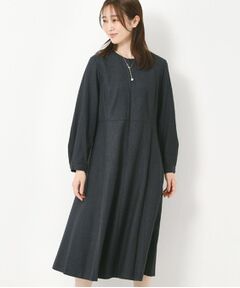 CORDIER / コルディア ミニ丈・ひざ丈ワンピース | 【M～3Lサイズ／セットアップ可／ストレッチ】ツイード調ワンピース