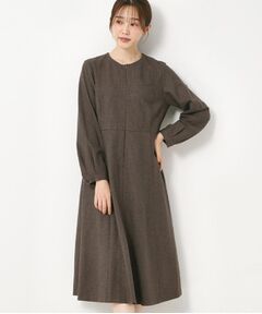 CORDIER / コルディア ミニ丈・ひざ丈ワンピース | 【M～3Lサイズ／セットアップ可／ストレッチ】ツイード調ワンピース
