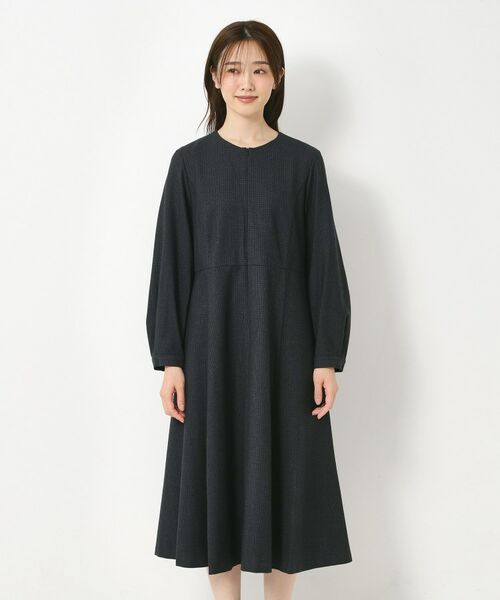 CORDIER / コルディア ミニ丈・ひざ丈ワンピース | 【M～3Lサイズ／セットアップ可／ストレッチ】ツイード調ワンピース | 詳細1