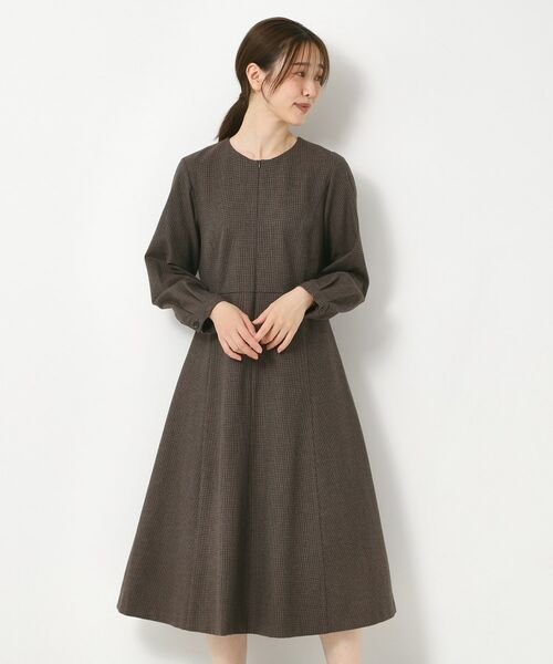 CORDIER / コルディア ミニ丈・ひざ丈ワンピース | 【M～3Lサイズ／セットアップ可／ストレッチ】ツイード調ワンピース | 詳細12