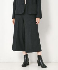 CORDIER / コルディア ショート・ハーフ・半端丈パンツ | 【M～4Lサイズ／セットアップ可／ストレッチ】ツイード調ガウチョパンツ