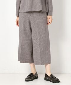 CORDIER / コルディア ショート・ハーフ・半端丈パンツ | 【M～4Lサイズ／セットアップ可／ストレッチ】ツイード調ガウチョパンツ